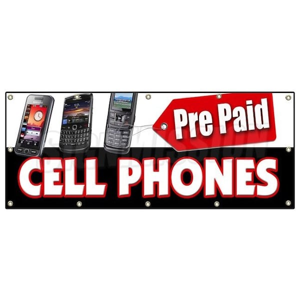 PREPAID CELL PHONES BANNER SIGN calling cards disposable long distance